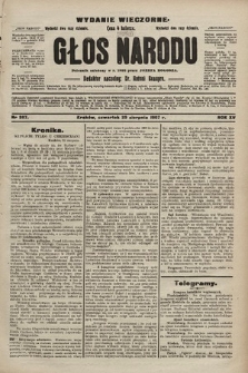 Głos Narodu : dziennik polityczny, założony w r. 1893 przez Józefa Rogosza (wydanie wieczorne). 1907, nr 387