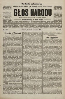 Głos Narodu : dziennik polityczny, założony w r. 1893 przez Józefa Rogosza (wydanie poranne). 1907, nr 408
