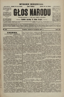 Głos Narodu : dziennik polityczny, założony w r. 1893 przez Józefa Rogosza (wydanie wieczorne). 1907, nr 415