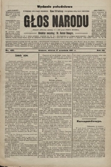 Głos Narodu : dziennik polityczny, założony w r. 1893 przez Józefa Rogosza (wydanie poranne). 1907, nr 420