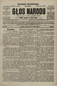 Głos Narodu : dziennik polityczny, założony w r. 1893 przez Józefa Rogosza (wydanie wieczorne). 1907, nr 437