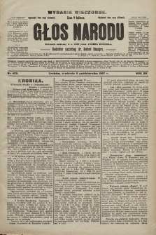 Głos Narodu : dziennik polityczny, założony w r. 1893 przez Józefa Rogosza (wydanie wieczorne). 1907, nr 453