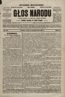 Głos Narodu : dziennik polityczny, założony w r. 1893 przez Józefa Rogosza (wydanie wieczorne). 1907, nr 475