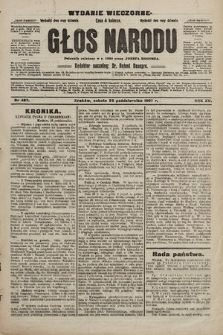 Głos Narodu : dziennik polityczny, założony w r. 1893 przez Józefa Rogosza (wydanie wieczorne). 1907, nr 487