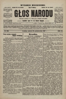 Głos Narodu : dziennik polityczny, założony w r. 1893 przez Józefa Rogosza (wydanie wieczorne). 1907, nr 489