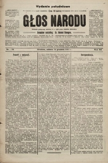 Głos Narodu : dziennik polityczny, założony w r. 1893 przez Józefa Rogosza (wydanie poranne). 1907, nr 570