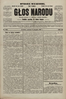 Głos Narodu : dziennik polityczny, założony w r. 1893 przez Józefa Rogosza (wydanie wieczorne). 1907, nr 369