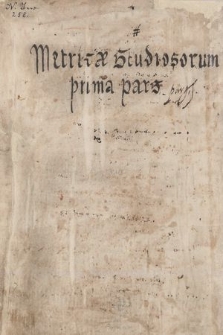 Metrica seu Album Studiosorum Universitatis Cracoviensis. P. 1, inde ab anno 1400 usque ad annum 1508