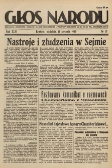 Głos Narodu. 1939, nr 15