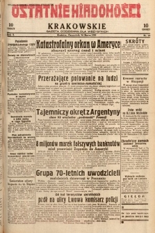 Ostatnie Wiadomości Krakowskie : gazeta codzienna dla wszystkich. 1932, nr 84