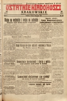 Ostatnie Wiadomości Krakowskie : gazeta codzienna dla wszystkich. 1932, nr 216
