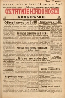 Ostatnie Wiadomości Krakowskie. 1932, nr 252