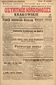Ostatnie Wiadomości Krakowskie. 1932, nr 254