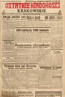 Ostatnie Wiadomości Krakowskie. 1932, nr 272