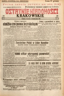 Ostatnie Wiadomości Krakowskie. 1932, nr 278