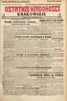Ostatnie Wiadomości Krakowskie. 1932, nr 286