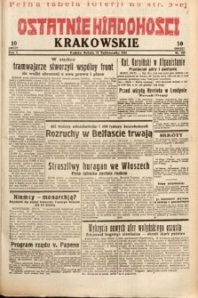Ostatnie Wiadomości Krakowskie. 1932, nr 287