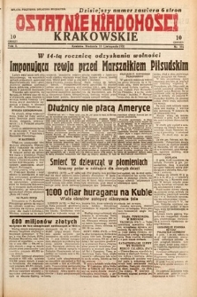 Ostatnie Wiadomości Krakowskie. 1932, nr 316