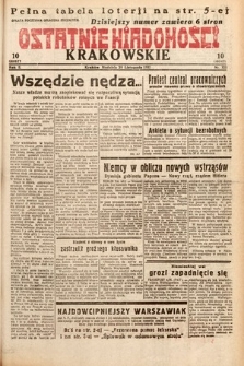 Ostatnie Wiadomości Krakowskie. 1932, nr 323