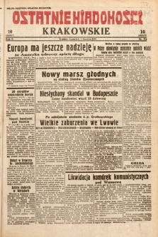 Ostatnie Wiadomości Krakowskie. 1932, nr 334
