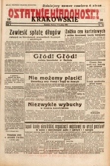 Ostatnie Wiadomości Krakowskie. 1932, nr 336