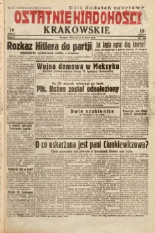 Ostatnie Wiadomości Krakowskie. 1932, nr 346