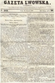 Gazeta Lwowska. 1850, nr 262