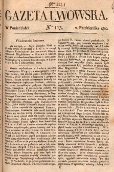 Gazeta Lwowska. 1820, nr 113