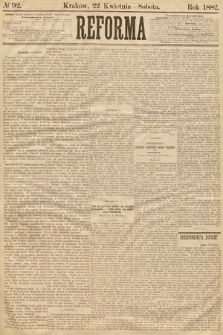 Reforma. 1882, nr 92