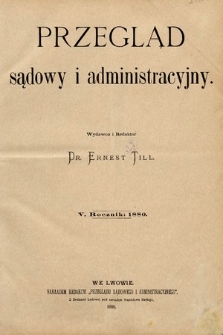 Przegląd Sądowy i Administracyjny. 1880 [całość]