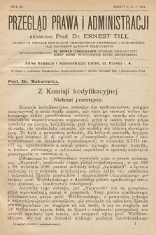 Przegląd Prawa i Administracji : rozprawy i zapiski literackie. 1921, z. 1-6