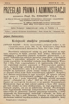 Przegląd Prawa i Administracji : rozprawy i zapiski literackie. 1921, z. 10-12