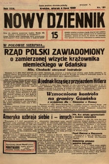 Nowy Dziennik. 1939, nr 181