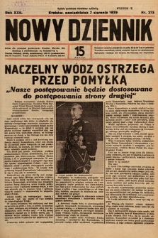 Nowy Dziennik. 1939, nr 215