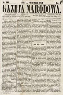 Gazeta Narodowa. 1863, nr 194
