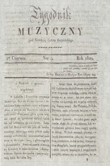 Tygodnik Muzyczny. 1820, nr 9