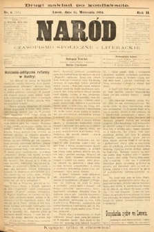 Naród : czasopismo społeczne i literackie. 1894, nr 6
