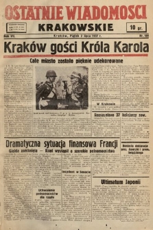 Ostatnie Wiadomości Krakowskie. 1937, nr 181