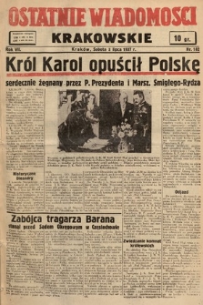 Ostatnie Wiadomości Krakowskie. 1937, nr 182