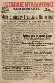 Ostatnie Wiadomości Krakowskie. 1937, nr 191