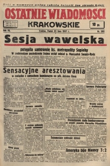 Ostatnie Wiadomości Krakowskie. 1937, nr 202