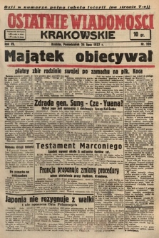 Ostatnie Wiadomości Krakowskie. 1937, nr 205