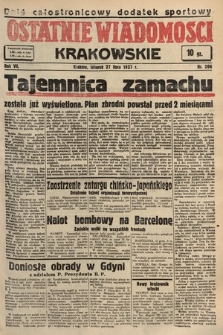 Ostatnie Wiadomości Krakowskie. 1937, nr 206