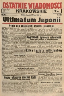 Ostatnie Wiadomości Krakowskie. 1937, nr 208