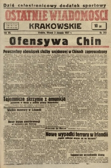Ostatnie Wiadomości Krakowskie. 1937, nr 213