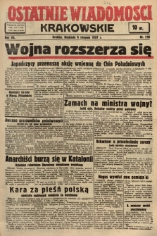 Ostatnie Wiadomości Krakowskie. 1937, nr 218