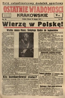Ostatnie Wiadomości Krakowskie. 1937, nr 220