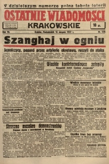 Ostatnie Wiadomości Krakowskie. 1937, nr 226
