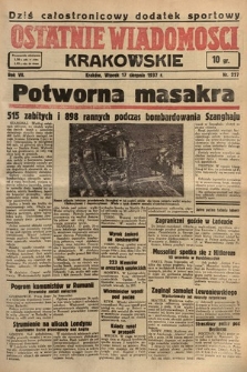 Ostatnie Wiadomości Krakowskie. 1937, nr 227