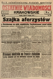 Ostatnie Wiadomości Krakowskie. 1937, nr 235